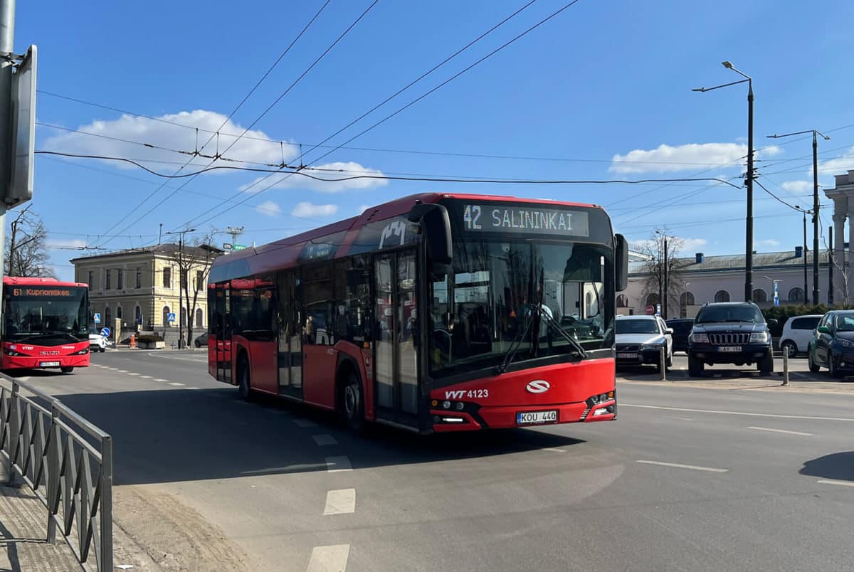 Public transport in Vilnius.