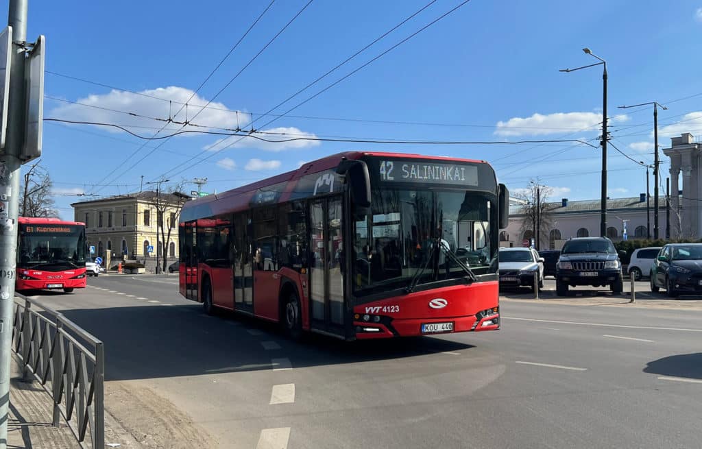 Общественный транспорт в Вильнюсе.